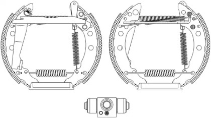 Барабанный тормозной механизм HELLA PAGID для VW SCIROCCO (53) 1.6