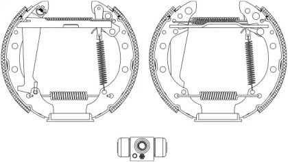 Барабанный тормозной механизм HELLA PAGID для VW POLO (6R, 6C) 1.2 TSI