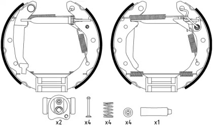 Барабанный тормозной механизм HELLA PAGID для CHEVROLET MATIZ (M200, M250) 0.8 LPG