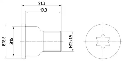 Дисковой тормозной механизм HELLA PAGID для PORSCHE CAYENNE (92A) 3.0 Diesel