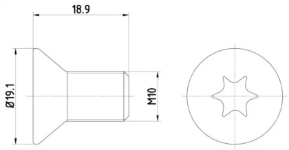 Дисковой тормозной механизм HELLA PAGID для MINI MINI Кабриолет (R52) Cooper