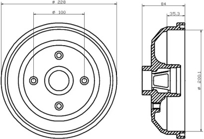Барабанный тормозной механизм HELLA PAGID для CHEVROLET CORSA Пикап 1.4 GLS