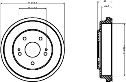 Барабанный тормозной механизм HELLA PAGID для HONDA HR-V (GH) 1.6 16V 4WD (GH2, GH4)