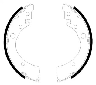 Барабанный тормозной механизм HELLA PAGID для HONDA CIVIC VI Fastback (MA, MB) 2.0 i TD (MB7)