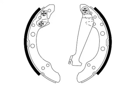 Барабанный тормозной механизм HELLA PAGID для VW POLO (6R, 6C) 1.2 TSI