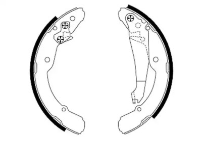 Барабанный тормозной механизм HELLA PAGID для VW POLO (6R, 6C) 1.6