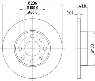 Дисковой тормозной механизм HELLA PAGID для CHEVROLET CORSA Пикап 1.4 GLS