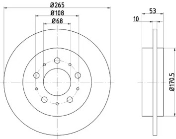 Дисковой тормозной механизм HELLA PAGID для VOLVO 940 II (944) 2.3 Turbo
