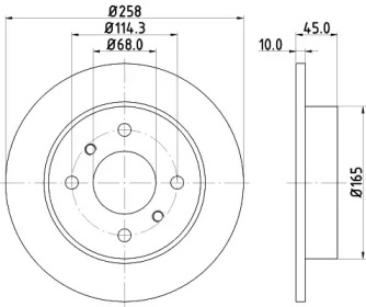 Дисковой тормозной механизм HELLA PAGID для NISSAN PRIMERA Traveller (WP11) 2.0 TD