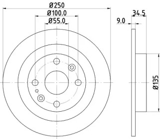 Дисковой тормозной механизм HELLA PAGID для MAZDA 323 S IV (BG) 1.8 16V Turbo 4WD