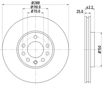 Дисковой тормозной механизм HELLA PAGID для SAAB 900 II Кабриолет 2.5 -24 V6