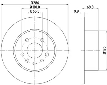 Дисковой тормозной механизм HELLA PAGID для SAAB 900 II Кабриолет 2.5 -24 V6