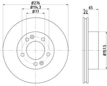 Дисковой тормозной механизм HELLA PAGID для MAZDA RX-7 II Кабриолет 1.3 Turbo