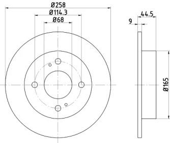 Дисковой тормозной механизм HELLA PAGID для NISSAN PRIMERA Traveller (W10) 2.0 i