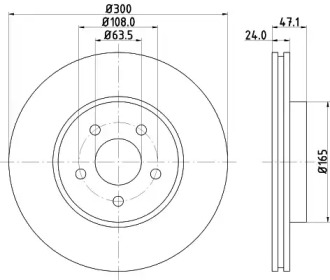 Дисковой тормозной механизм HELLA PAGID для JAGUAR X-TYPE Estate (X400) 2.0 D