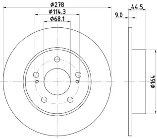 Тормозной диск HELLA PAGID для NISSAN MAXIMA / MAXIMA QX V (A33) 2.5 V6 24V