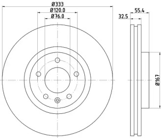 Дисковой тормозной механизм HELLA PAGID для VW MULTIVAN V (7HM, 7HN, 7HF, 7EF, 7EM, 7EN) 2.5 TDI