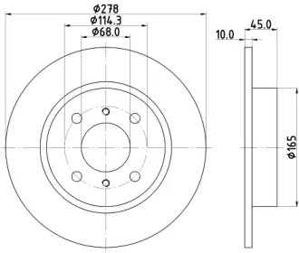 Дисковой тормозной механизм HELLA PAGID для NISSAN PRIMERA Traveller (WP11) 2.0 TD