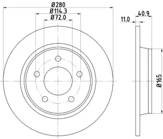Дисковой тормозной механизм HELLA PAGID для MAZDA 3 (BL) 2.2 MZR CD
