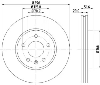 Дисковой тормозной механизм HELLA PAGID для CHEVROLET EQUINOX 3.4