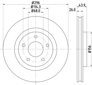 Тормозной диск HELLA PAGID для NISSAN X-TRAIL (T31) 2.0