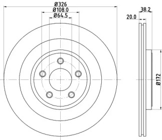 Тормозной диск HELLA PAGID для JAGUAR S-TYPE (X200) 2.7 D