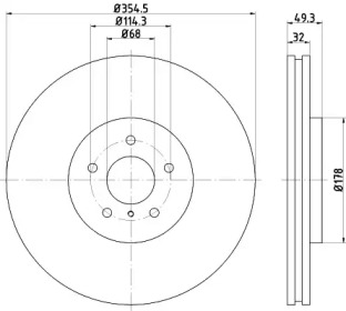Дисковой тормозной механизм HELLA PAGID для NISSAN 370 Z Roadster (Z34) 3.7