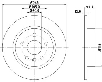 Дисковой тормозной механизм HELLA PAGID для CHEVROLET CRUZE Station Wagon (J308) 1.4