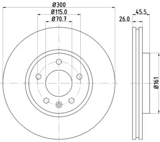 Дисковой тормозной механизм HELLA PAGID для CHEVROLET CRUZE Station Wagon (J308) 1.4