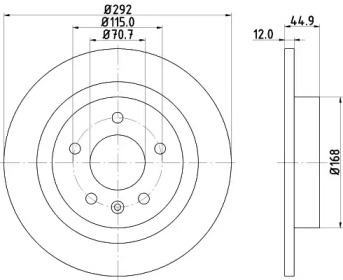 Дисковой тормозной механизм HELLA PAGID для CHEVROLET CRUZE Station Wagon (J308) 1.4