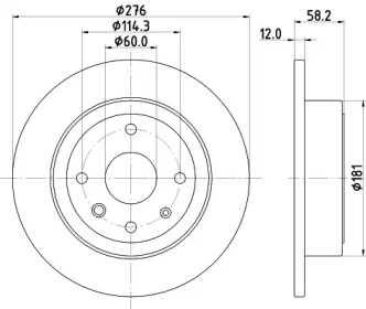 Тормозной диск HELLA PAGID для CHEVROLET EPICA (KL1_) 2.0