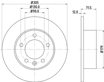 Дисковой тормозной механизм HELLA PAGID для NISSAN NV400 c бортовой платформой/ходовая часть dCi 140