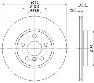 Дисковой тормозной механизм HELLA PAGID для MINI MINI Кабриолет (F57) Cooper S