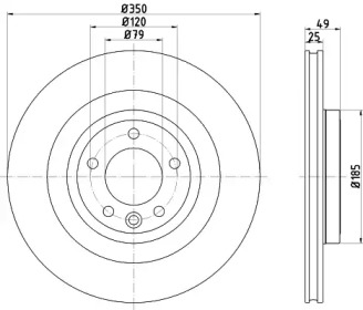 Дисковой тормозной механизм HELLA PAGID для LAND ROVER DISCOVERY V (L462) 3.0 D 4x4