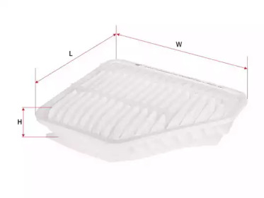 Воздушный фильтр SAKURA для TOYOTA AVENSIS универсал (_T27_) 2.0 D-4D (ADT270_)