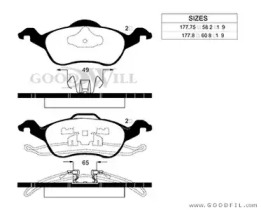 Тормозные колодки GOODWILL для FORD FOCUS седан (DFW) 1.8 16V