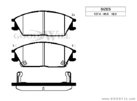Дисковой тормозной механизм GOODWILL для HONDA ACCORD II Hatchback (AC, AD) 1.8 EX (AD)