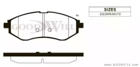 Дисковой тормозной механизм GOODWILL для CHEVROLET KALOS 1.4 16V
