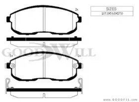 Дисковой тормозной механизм GOODWILL для SUZUKI SX4 (EY, GY) 1.6 VVT 4x4 (RW 416)