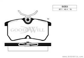 Тормозные колодки GOODWILL для FORD FOCUS седан (DFW) 1.8 16V