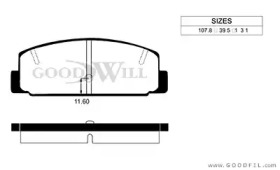 Дисковой тормозной механизм GOODWILL для MAZDA 323 S IV (BG) 1.8 16V Turbo 4WD