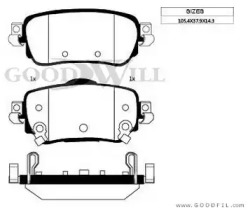 Дисковой тормозной механизм GOODWILL для NISSAN QASHQAI II (J11, J11_) 1.6 dCi ALL MODE 4x4-i