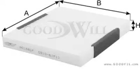 Фильтр салона GOODWILL для MAZDA 6 универсал (GH) 2.2 D