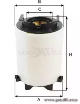 Воздушный фильтр GOODWILL для VW GOLF VI (5K1) 1.6 BiFuel