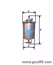 Топливный фильтр GOODWILL для FIAT PANDA (141_) 1000 4x4