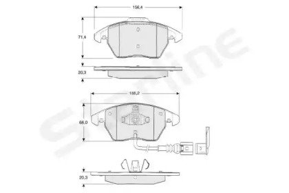 Тормозные колодки STARLINE для VW POLO (6R, 6C) 1.4 BiFuel