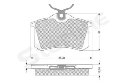 Тормозные колодки STARLINE для VW POLO (6R, 6C) 1.4 BiFuel