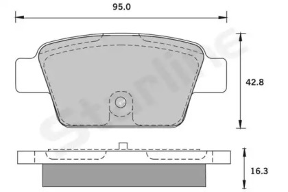 Тормозные колодки STARLINE для FIAT STILO Multi Wagon (192_) 1.9 JTD