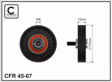 Паразитный / ведущий ролик CAFFARO для RENAULT KANGOO (KC0/1_) 1.4 (KC0C, KC0H, KC0B, KC0M)