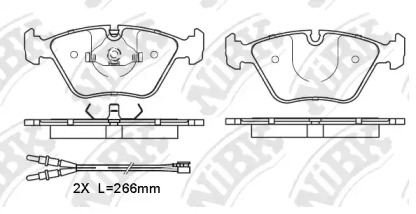 Тормозные колодки NiBK для JAGUAR XJ (XJ40, XJ81) 6 3.2 24V